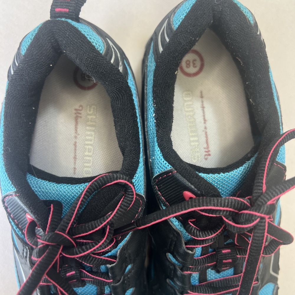 Shimano CW40 ClickR Womens Cycling Shoes Blue Black Pink SPD Cleats Size 38 - Picture 4 of 9